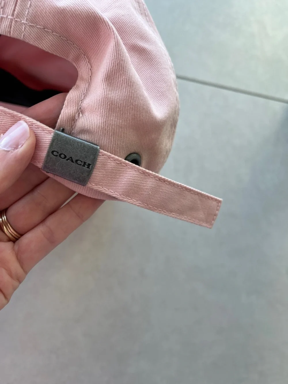 Coach Pink Logo Baseball Cap